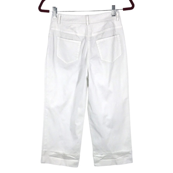 St. John Sport White Cuffed Straight Leg Jeans Size 2 - Picture 8 of 8